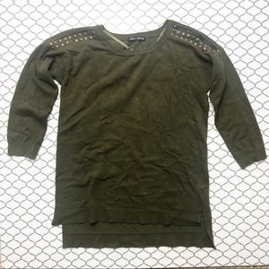 ❤️ Cable & Gauge 3/4 length Sleeve Green Top (S)